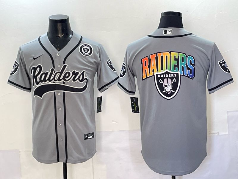 Men 2025 Oakland Raiders Blank Grey 3th generation Joint Name Nike Limited NFL Jersey style 067->oakland raiders->NFL Jersey